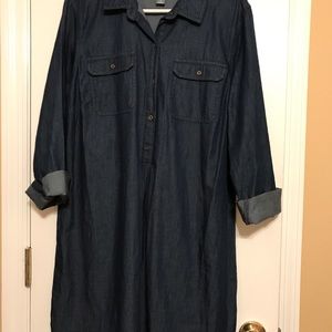 Old navy dark denim color shirt dress